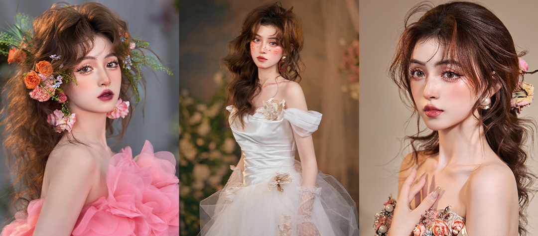 创意干花&油画风花漾少女感造型（3款）