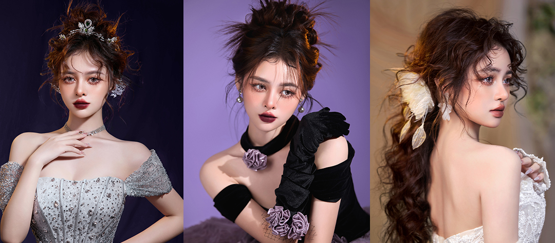 邂逅浪漫&浓颜系千金风抽丝造型（3款）